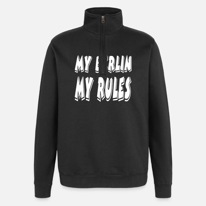 Berlin - Sweat à zip 1/4 - noir