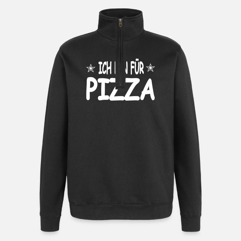 Pizza - Sweat à zip 1/4 - noir