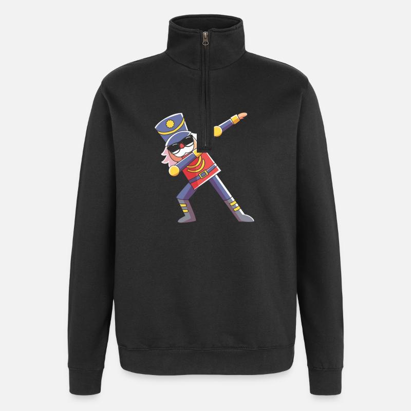 Nussknacker Weihnachten - Quarter-Zip-Sweatshirt - Schwarz