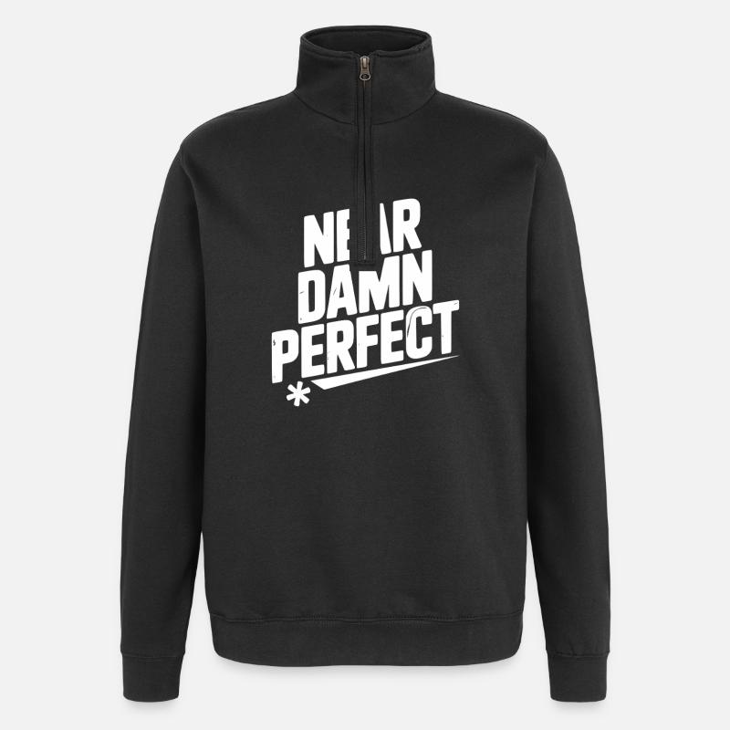 Presque Sacrément parfait - Sweat à zip 1/4 - noir