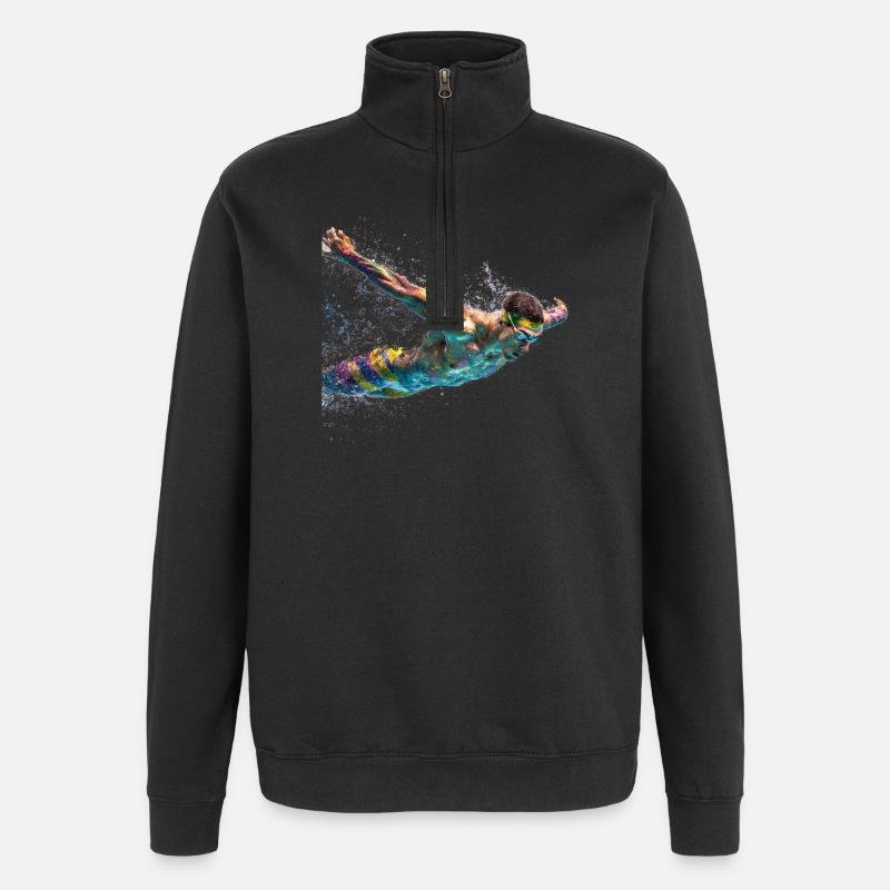 Peinture Tourbillon Float Splash - Sweat à zip 1/4 - noir