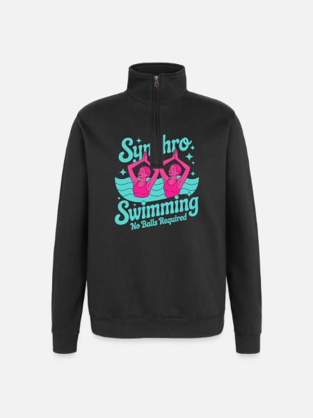 Synchronschwimmen Kunstschwimmen Wassersport - Quarter-Zip-Sweatshirt - Schwarz