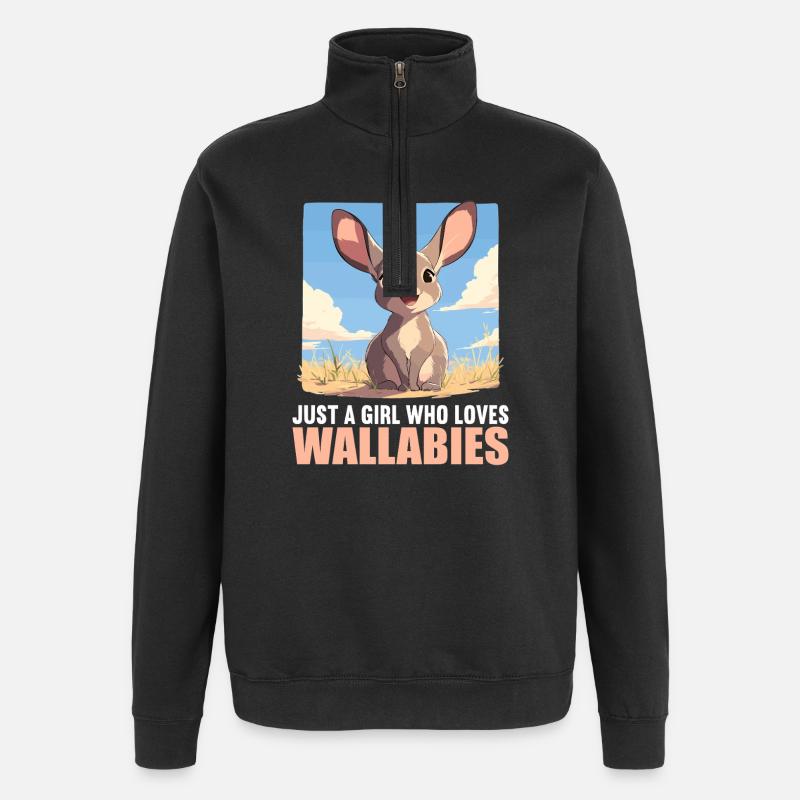 Wallabys Wallaby - Quarter-Zip-Sweatshirt - Schwarz