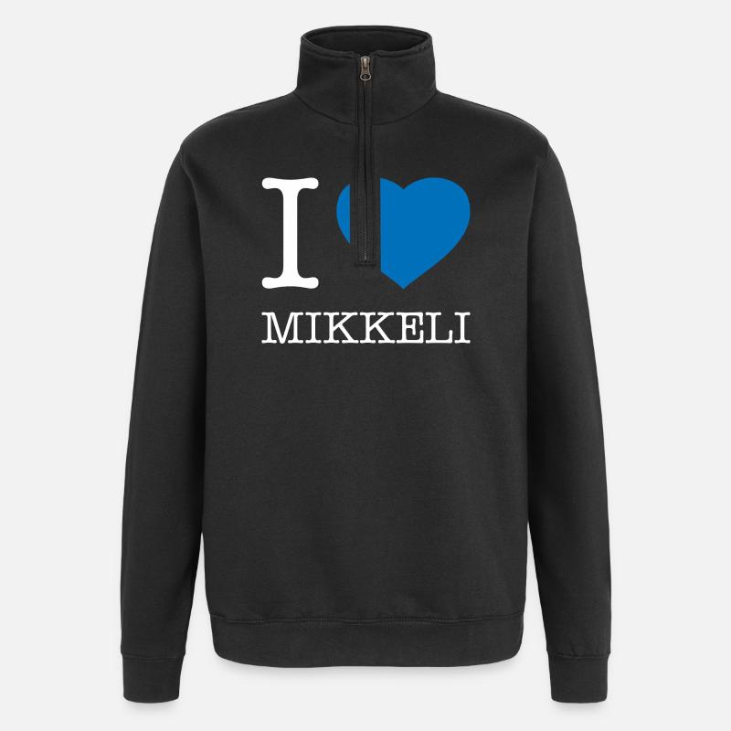 J’adore Mikkeli - Sweat à zip 1/4 - noir