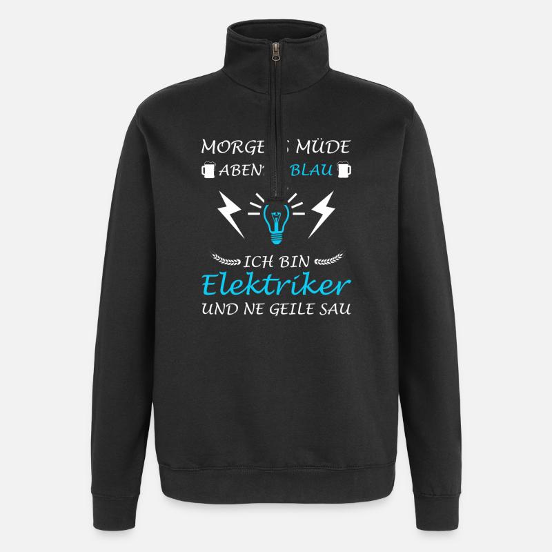Electrician Master Electronics Technician Electrician - Quarter-Zip Sweatshirt - black