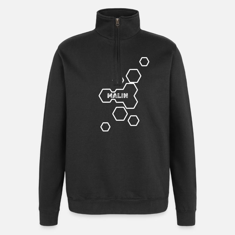 Nom Malin - Sweat à zip 1/4 - noir