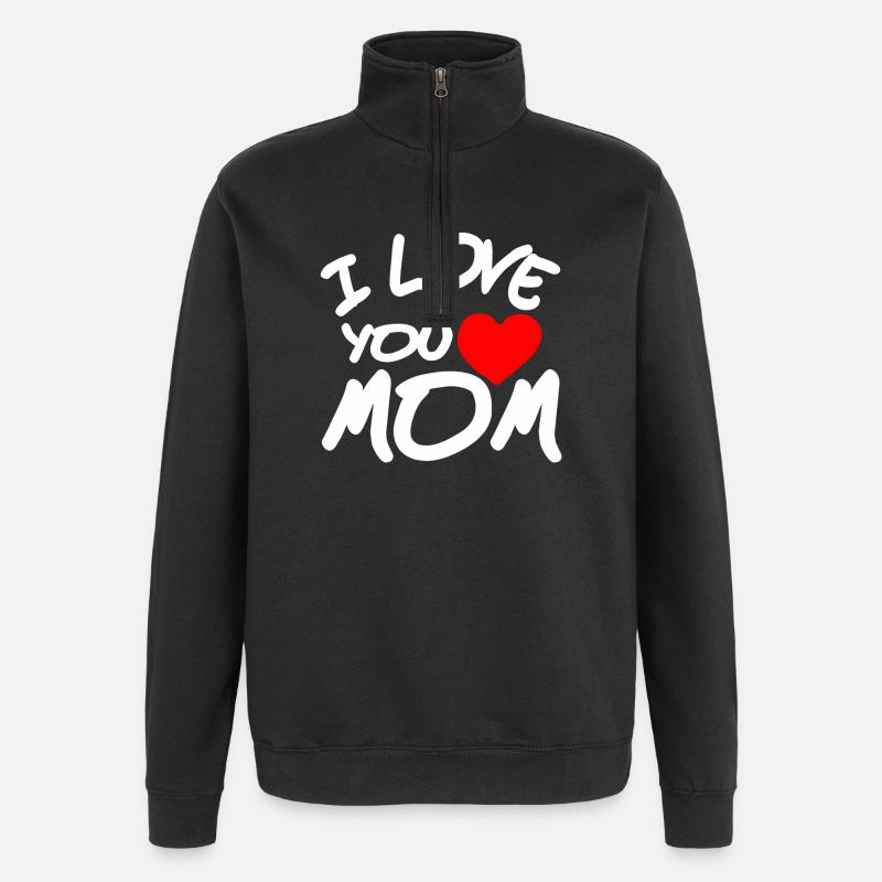 Mère - Sweat à zip 1/4 - noir