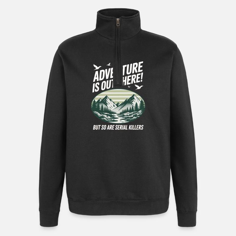 L’aventure est là-bas Tueurs en série - Sweat à zip 1/4 - noir