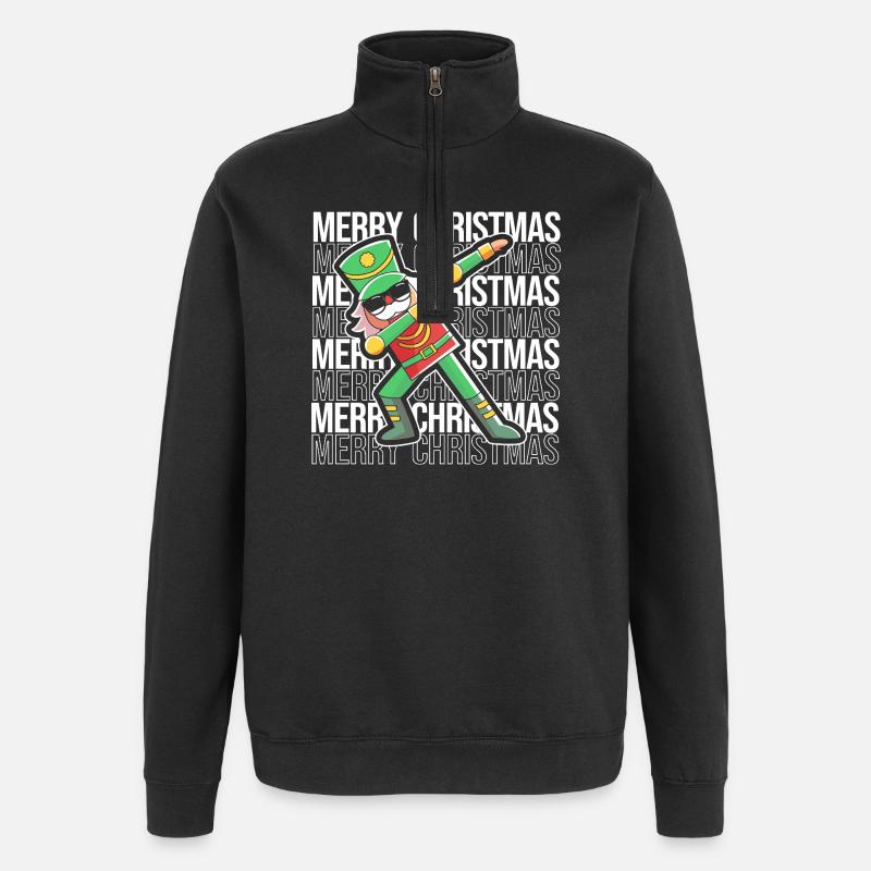 Christmas Nutcracker - Quarter-Zip Sweatshirt - black