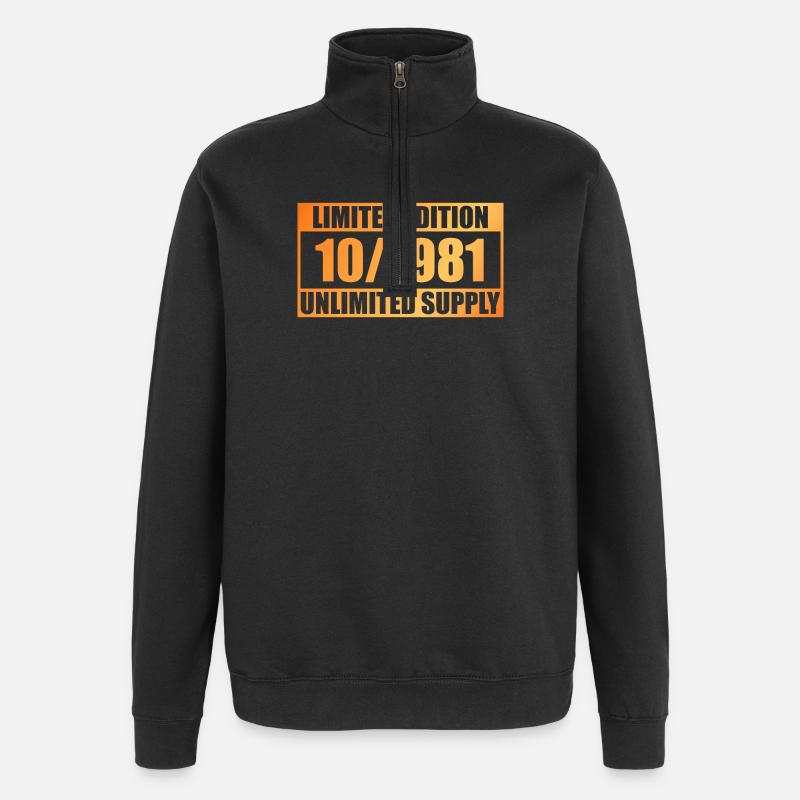 44e anniversaire Édition Limitée - ꝏ Approvisionnement 10/1981 - Sweat à zip 1/4 - noir