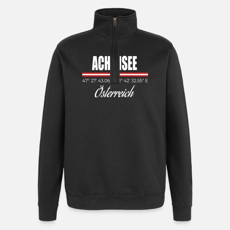 Achensee - Quarter-Zip-Sweatshirt - Schwarz