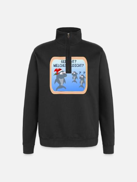 WEIHNACHTEN TRADITION WEIHNACHTSGEDICHTE - Quarter-Zip-Sweatshirt - Schwarz