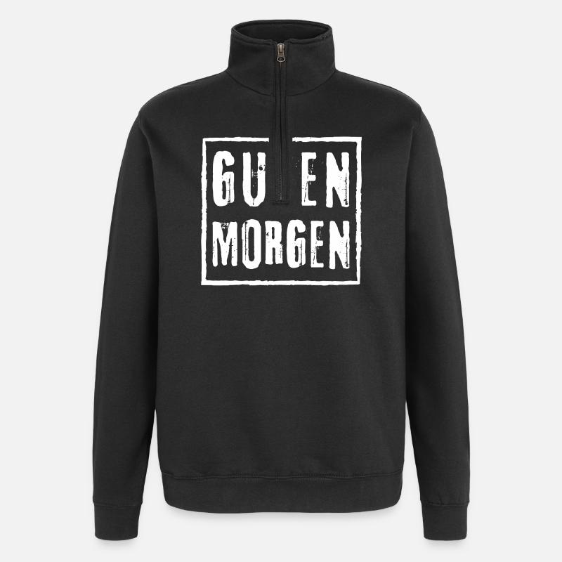 Bonjour Punk Rock Graffiti - Sweat à zip 1/4 - noir
