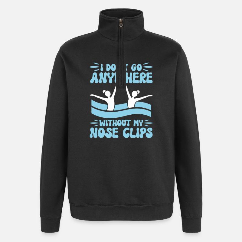 Synchronschwimmen Kunstschwimmen Wassersport - Quarter-Zip-Sweatshirt - Schwarz