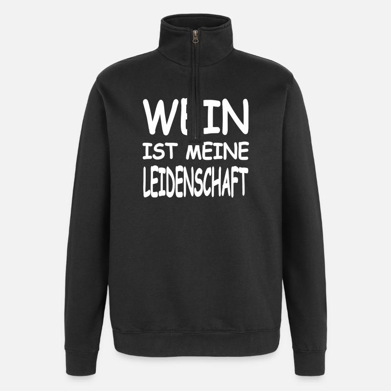Vin - Sweat à zip 1/4 - noir