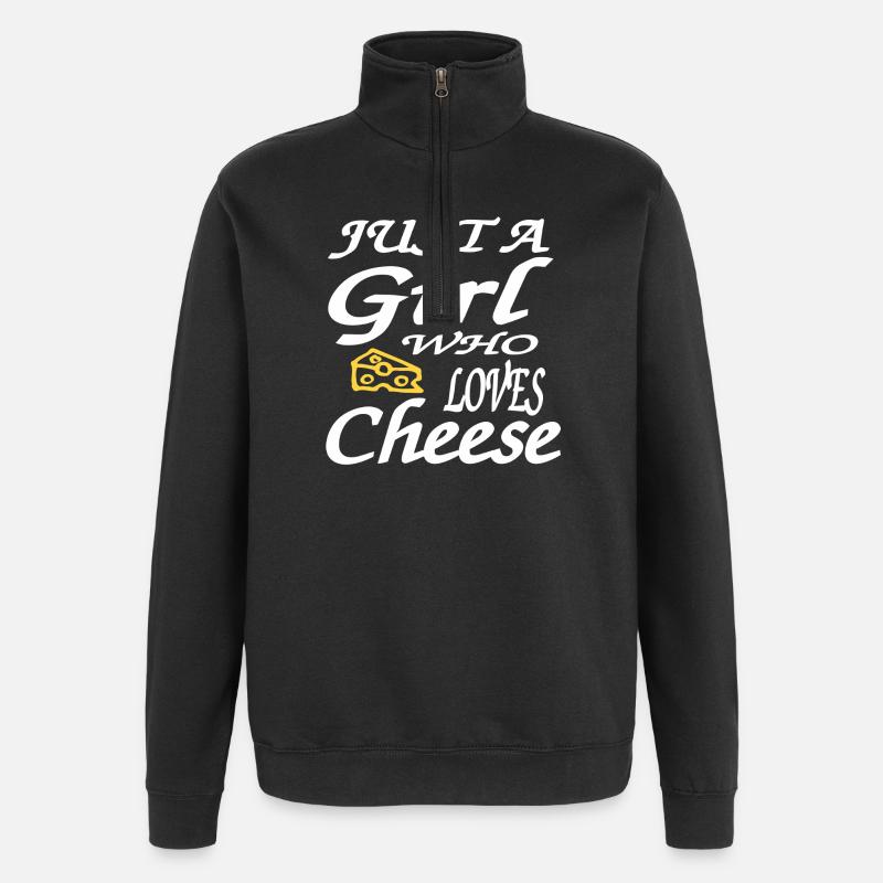 Käse - Quarter-Zip-Sweatshirt - Schwarz