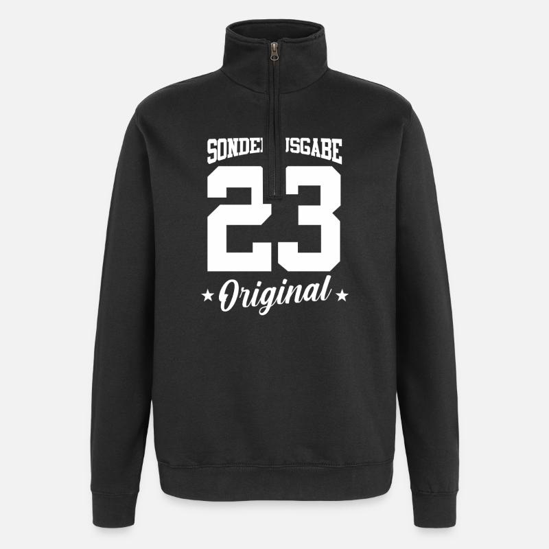 23 Anniversaire - Sweat à zip 1/4 - noir