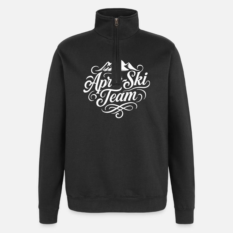 Apres Ski Team Berge - Quarter-Zip-Sweatshirt - Schwarz