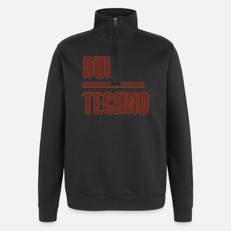 Dub Techno Mesh Neon - Sweat à zip 1/4 - noir