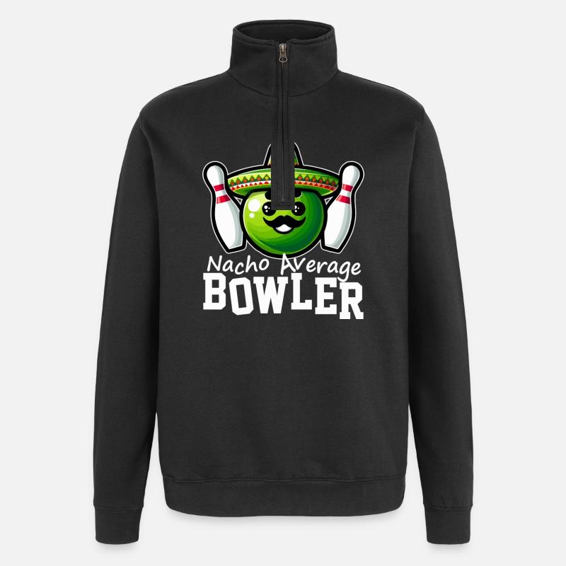 Nacho Average Bowler - Quarter-Zip Sweatshirt - black