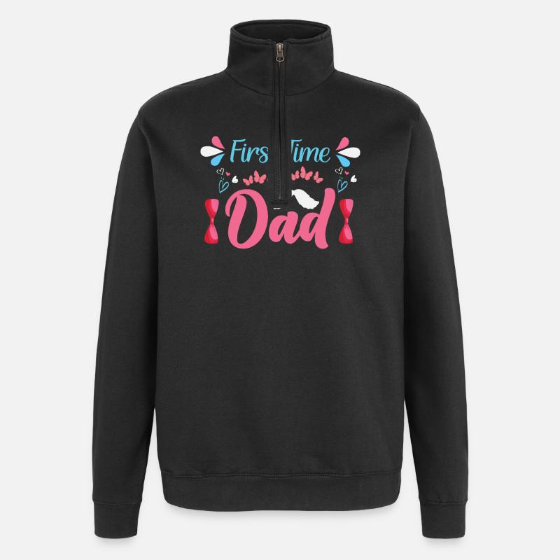 Werdender Papa Werdender Vater - Quarter-Zip-Sweatshirt - Schwarz