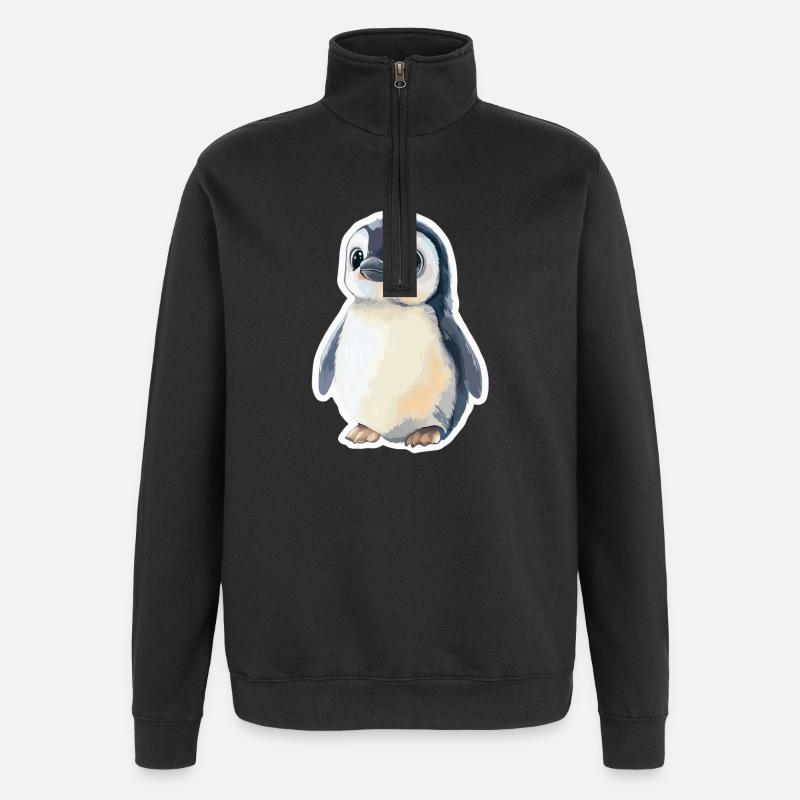 Penguin - Quarter-Zip Sweatshirt - black