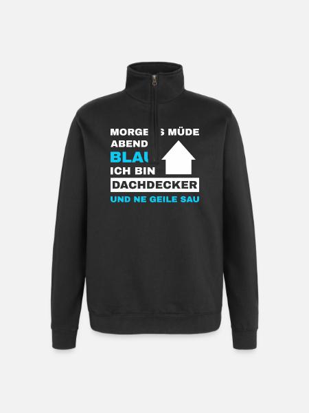 Roofer Roof Roofing Master Roofer - Quarter-Zip Sweatshirt - black