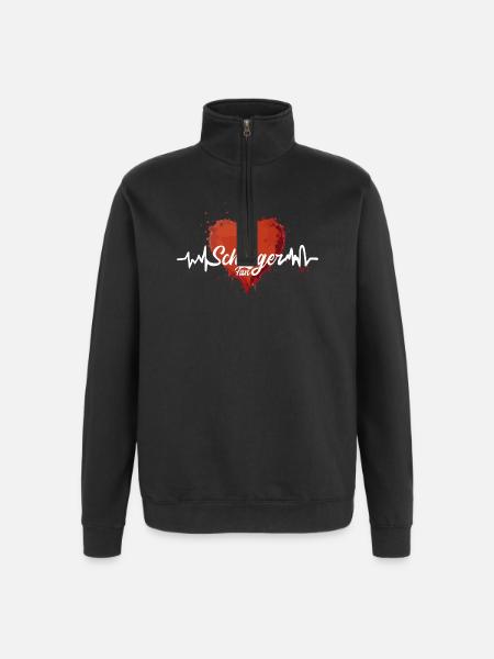 Schlagerfan, Herzbeat, Schlagermusik, Hitparade - Quarter-Zip Sweatshirt - black