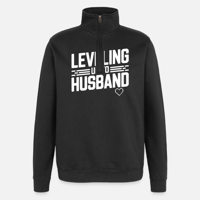 Monter de niveau jusqu’au mari - Sweat à zip 1/4 - noir