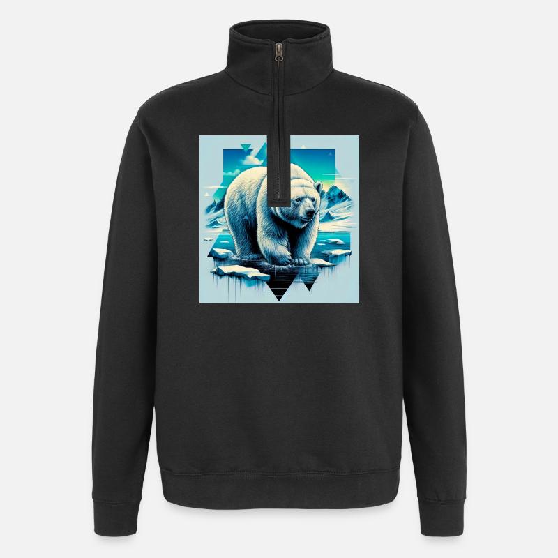 Eisbär - Quarter-Zip-Sweatshirt - Schwarz