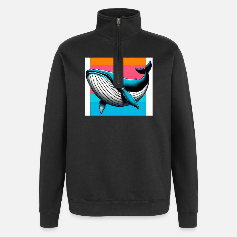 Wal - Quarter-Zip-Sweatshirt - Schwarz