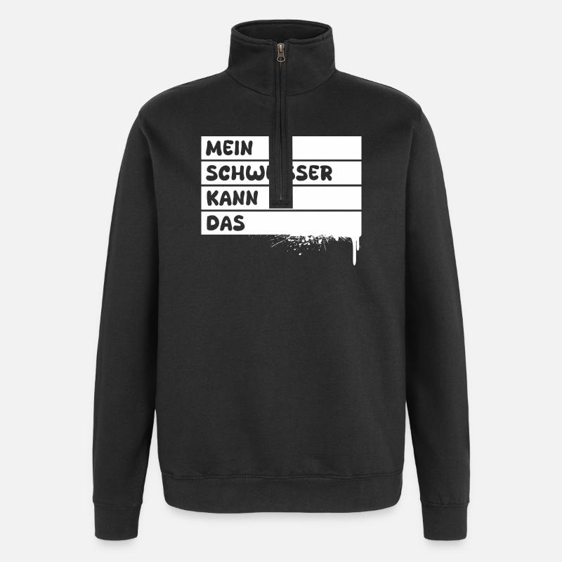 Soudeur en tant que profession - Sweat à zip 1/4 - noir