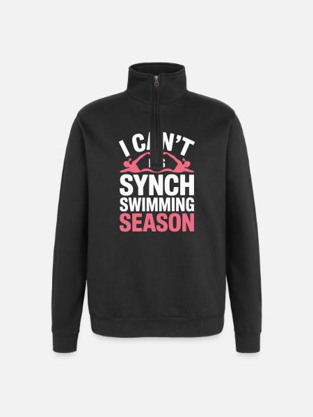 Synchronschwimmen Kunstschwimmen Wassersport - Quarter-Zip-Sweatshirt - Schwarz