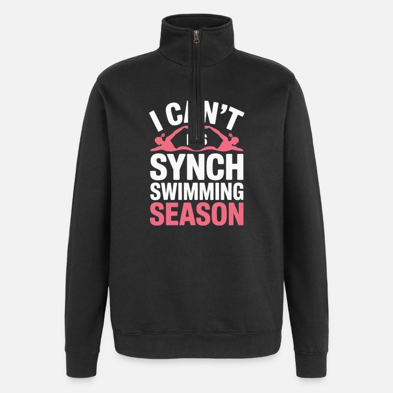 Synchronschwimmen Kunstschwimmen Wassersport - Quarter-Zip-Sweatshirt - Schwarz