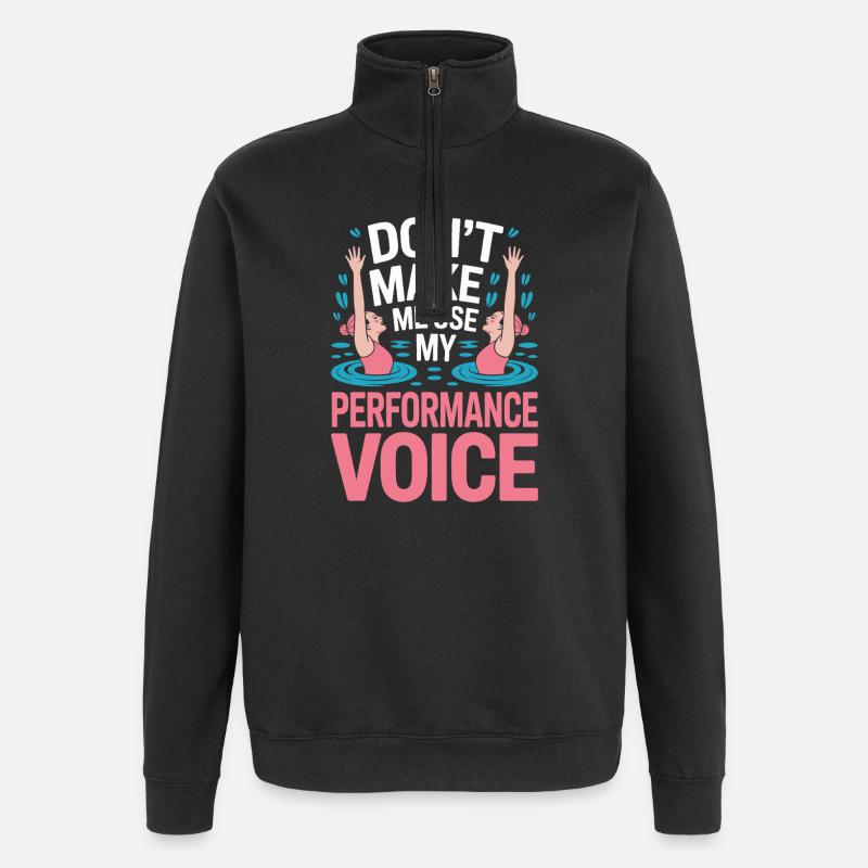 Synchronschwimmen Kunstschwimmen Wassersport - Quarter-Zip-Sweatshirt - Schwarz