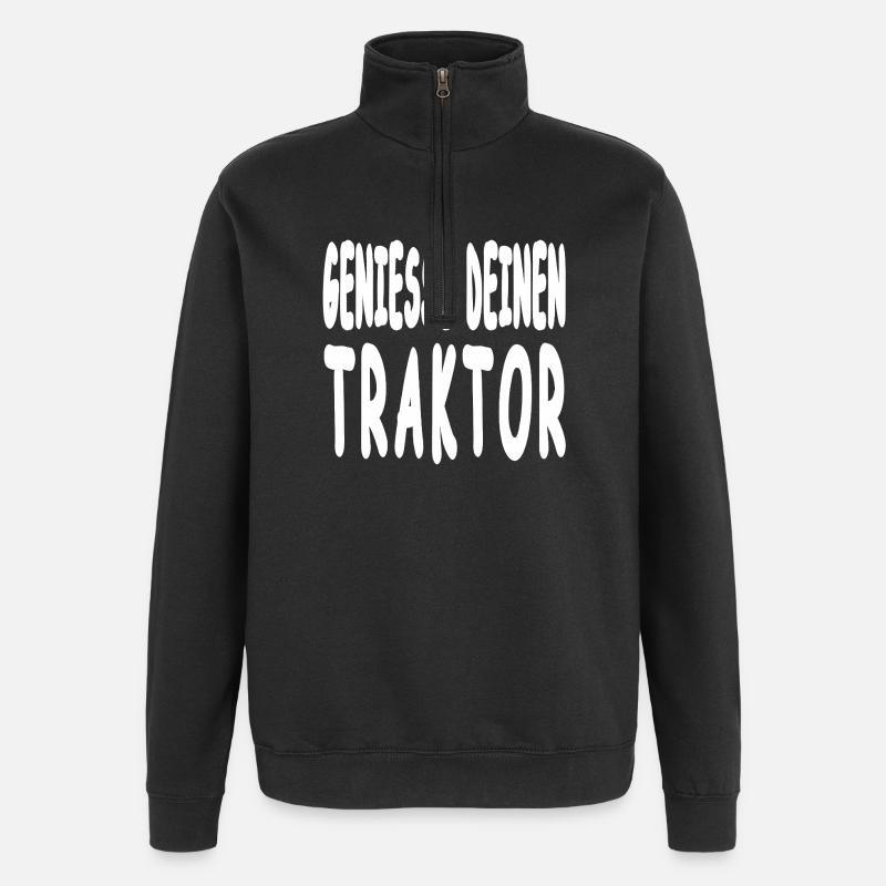 Traktor - Quarter-Zip-Sweatshirt - Schwarz