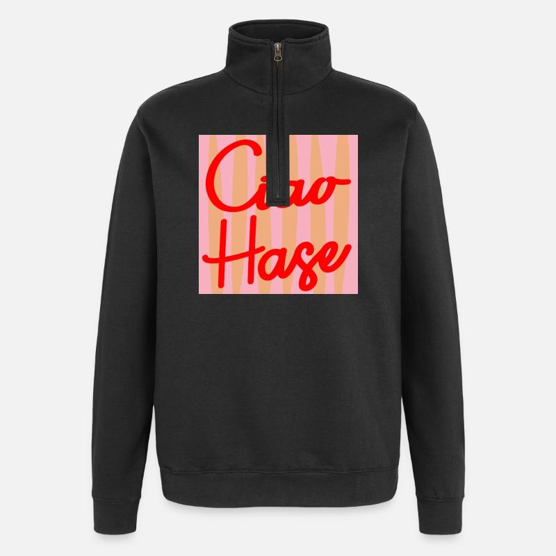 CIAO BUNNY SELF-WORTH - Quarter-Zip Sweatshirt - black