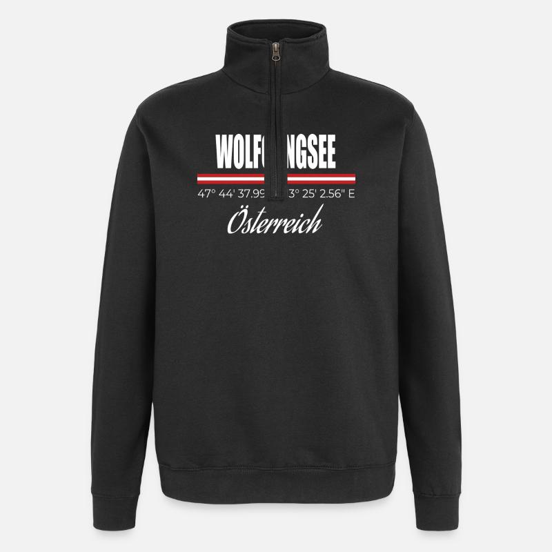 Wolfgangsee - Quarter-Zip-Sweatshirt - Schwarz