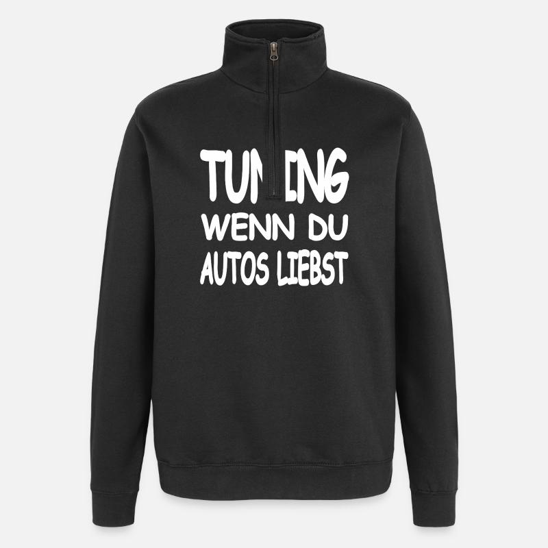 Tuning - Quarter-Zip-Sweatshirt - Schwarz
