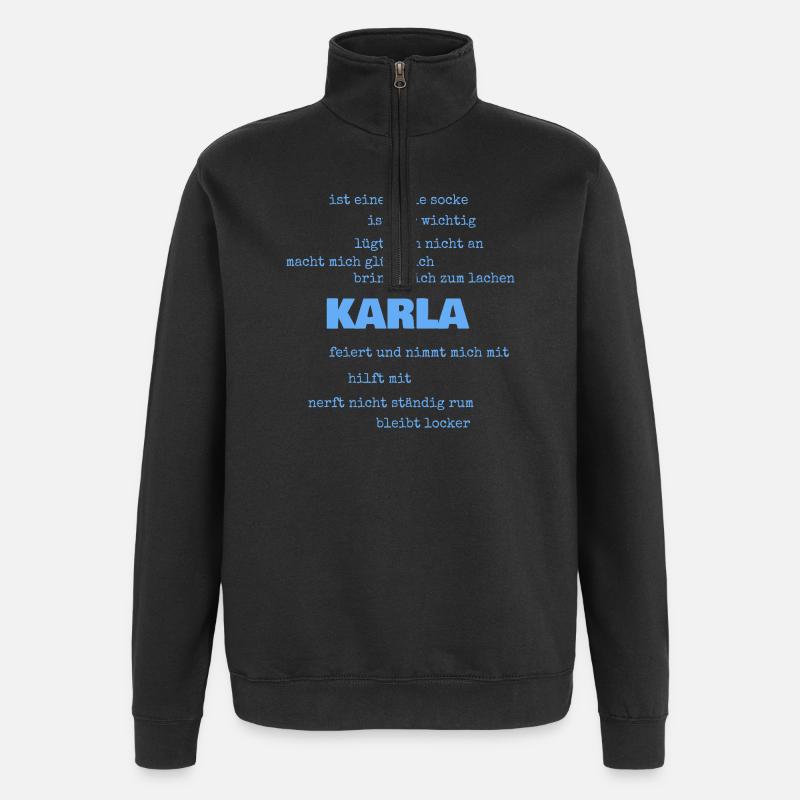 Karla as Proverbs - Quarter-Zip Sweatshirt - black
