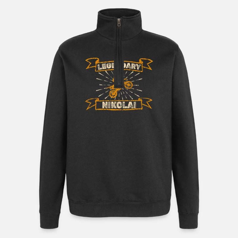 Nikolai - Quarter-Zip Sweatshirt - black