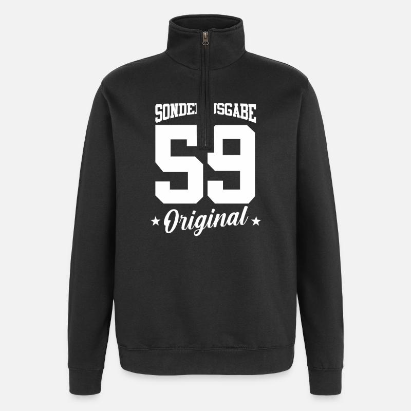 59 Anniversaire - Sweat à zip 1/4 - noir