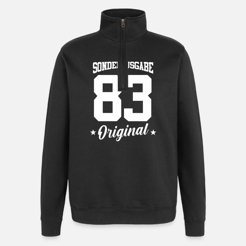 83 Anniversaire - Sweat à zip 1/4 - noir