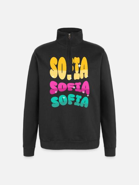 Sofia - Sweat à zip 1/4 - noir