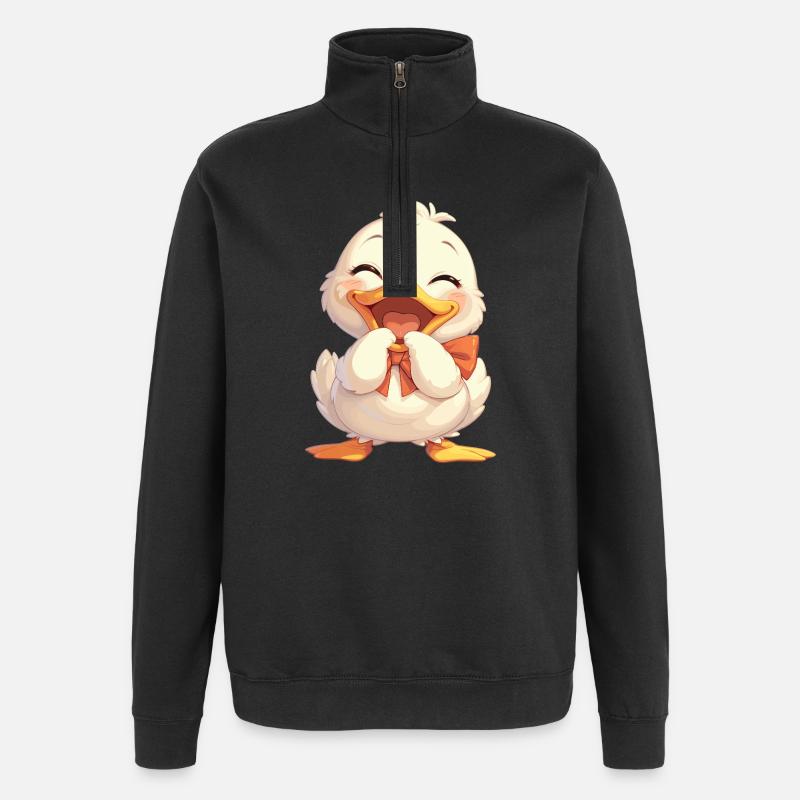 Ducks Duck - Quarter-Zip Sweatshirt - black