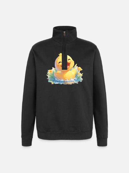 Ducks Duck - Quarter-Zip Sweatshirt - black