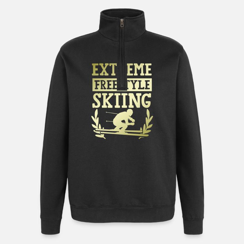 Ski acrobatique - Sweat à zip 1/4 - noir
