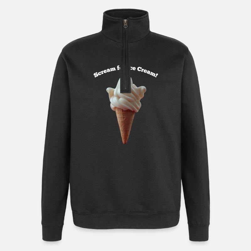Ghost Cone Whirl - Quarter-Zip Sweatshirt - black