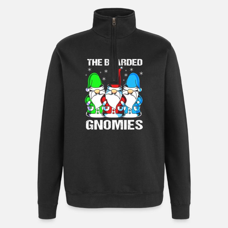 Gnome Bart - Sweat à zip 1/4 - noir