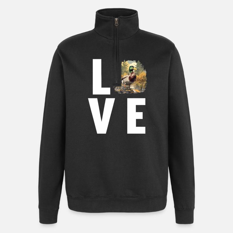 Ducks Duck - Quarter-Zip Sweatshirt - black